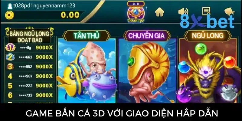Bắn cá 8xbet - Cơ hội làm giàu cực nhanh cho cược thủ 3 Đồ họa đẹp mắt, thu hút người chơi
